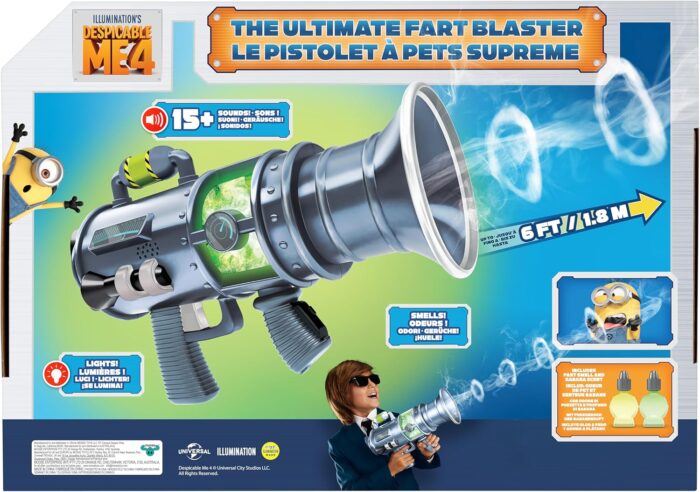 Minions Despicable Me 4 - The Ultimate Fart Blaster - Fart Rings of Fog and Sounds Toy