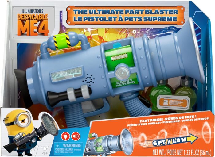 Minions Despicable Me 4 - The Ultimate Fart Blaster - Fart Rings of Fog and Sounds Toy