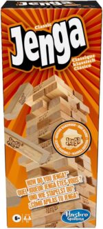 Jenga Classic Game - Hasbro Gaming with Genuine Hardwood Blocks for Ages 6 and Up