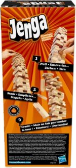 Jenga Classic Game - Hasbro Gaming with Genuine Hardwood Blocks for Ages 6 and Up