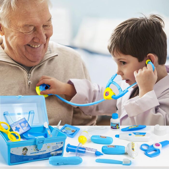 Doctor Kit for Toddlers - Pretend Play Set with Stethoscope and Medical Tools for Kids 2-5 Years