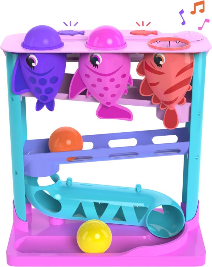 Pink/Purple Feed The Fish Interactive Baby Toy - Perfect Gift for 1-Year-Olds