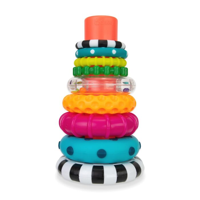 Sassy Stacks of Circles Stacking Ring STEM Learning Toy for Babies