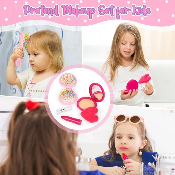 Play Purse for Little Girls - 32PCS Set with Pretend Makeup and Accessories