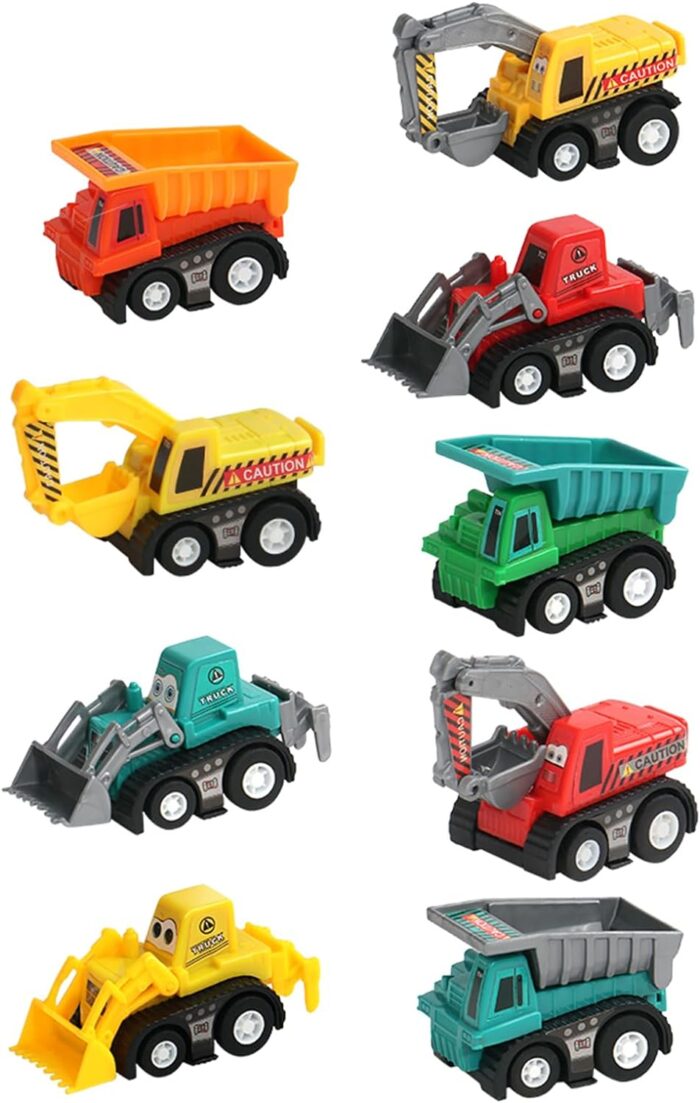 Construction Toy Cars set - Mini Pull Back Vehicles for 3-5 Year Olds