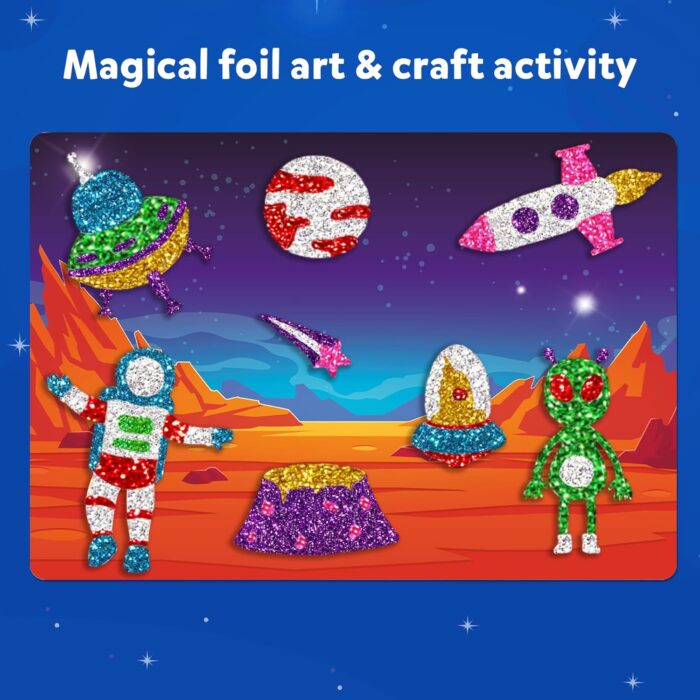 Foil Fun Up in Space - No-Mess DIY Craft Kit for Kids Ages 4-9