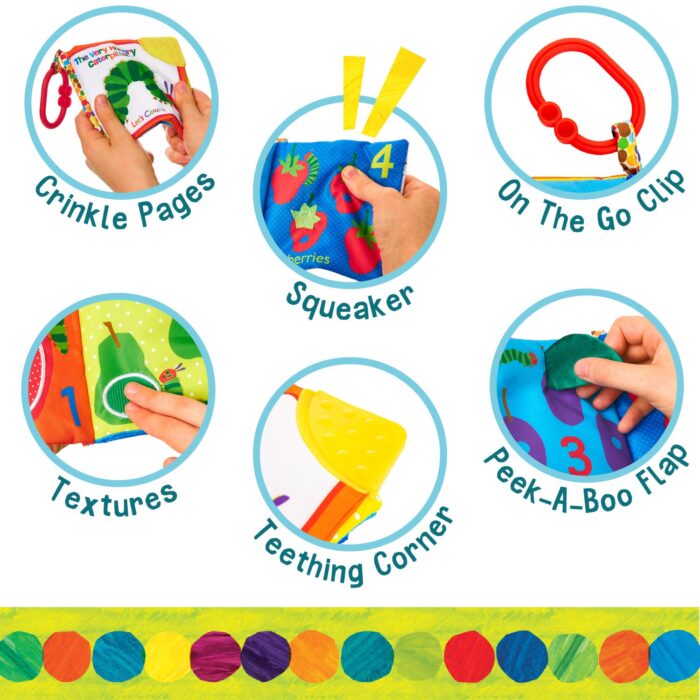 Let's Count Soft Book - World of Eric Carle the Very Hungry Caterpillar Sensory Book for Babies