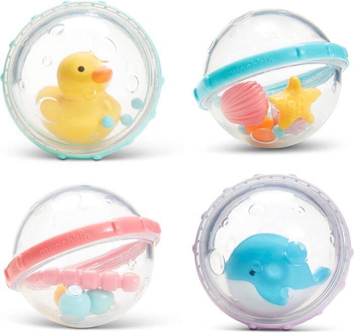 Float & Play Bubbles™ Bath Toys - Set of 4 Floating Baby and Toddler Bath Toys