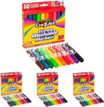 Cra-Z-Art Classic Super Washable Markers - Broad Tip - Assorted Barrel and Ink - Pack of 10 and 40 Markers