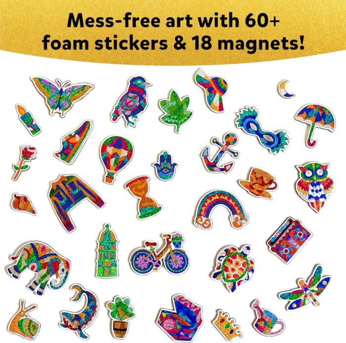 Foil Fun Pretty Patterns - No-Mess DIY Art Craft Kit for Kids Ages 4-9