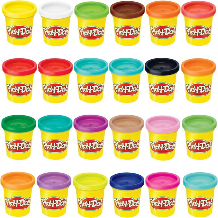 Play-Doh Modeling Compound 24-Pack Case of Colors - Non-Toxic 3 Oz Cans for Preschool and Classroom Fun