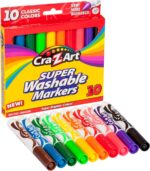 Cra-Z-Art Classic Super Washable Markers - Broad Tip - Assorted Barrel and Ink - Pack of 10 and 40 Markers