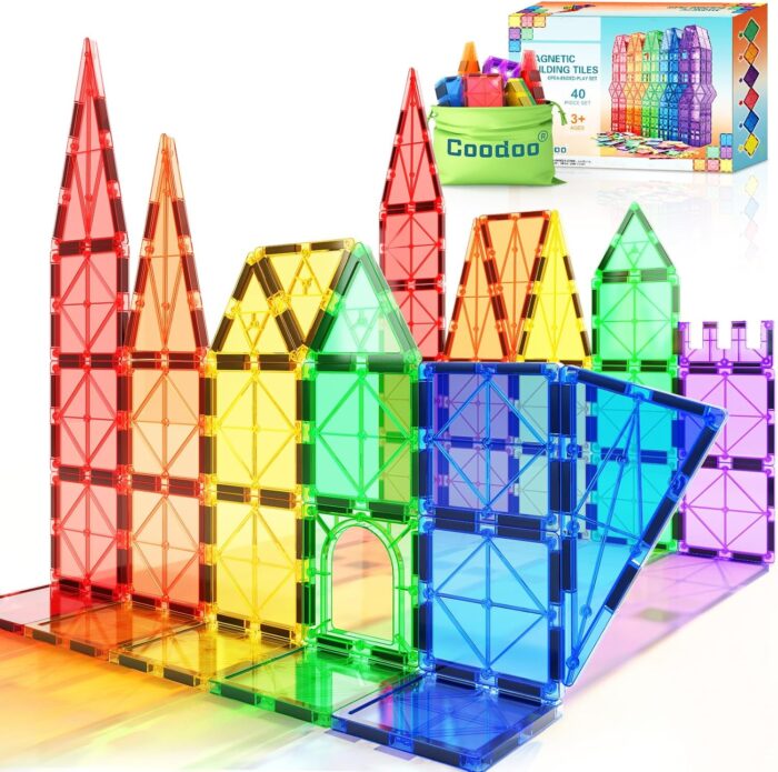 Magnetic Tiles Building Blocks - Safe Creative Play for 3+ Year Olds