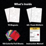 Foil Fun Pretty Patterns - No-Mess DIY Art Craft Kit for Kids Ages 4-9
