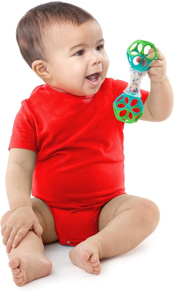 Bright Starts Oball Shaker Rattle Toy - Sensory Development for Newborns