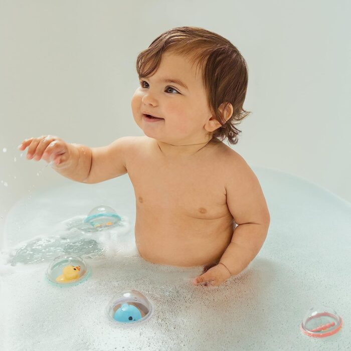 Float & Play Bubbles™ Bath Toys - Set of 4 Floating Baby and Toddler Bath Toys