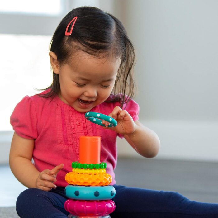 Sassy Stacks of Circles Stacking Ring STEM Learning Toy for Babies