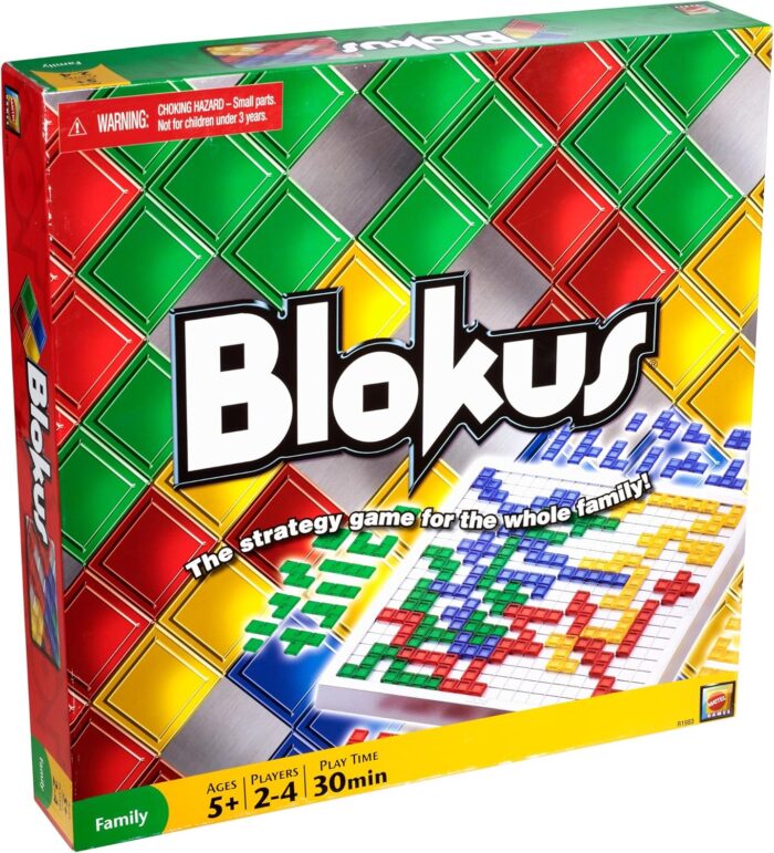 Mattel Blokus Games XL - Strategy Board Game with Colorful Oversized Pieces for Family Fun