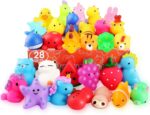 28 Pack Mochi Squishy Toys - Kawaii Cat Squishies and Slow Rising Animals for Stress Relief and Party Favors