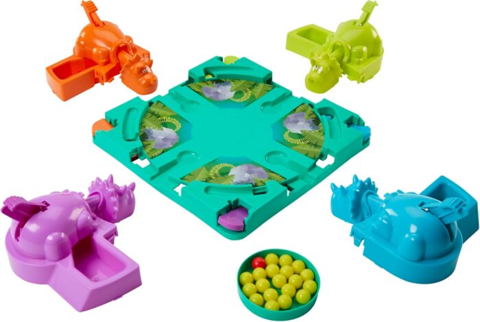 Hasbro Gaming Hungry Hungry Hippos Dino Edition Board Game for Kids Ages 4 and Up - Pre-School Game for 2 to 4 Players