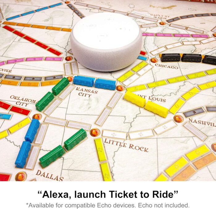 Ticket to Ride Board Game - Cross-Country Train Adventure for 2-5 Players, Ages 8+ | Fun Strategy Game for Kids and Adults