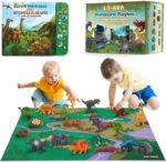 Li'l-Gen Dinosaur Toys with Sound Book and Play Mat